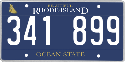 RI license plate 341899