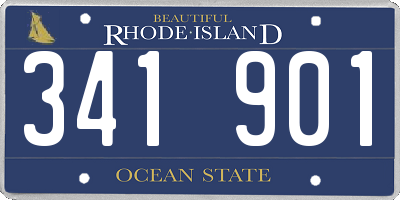 RI license plate 341901