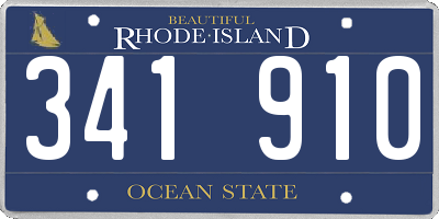 RI license plate 341910