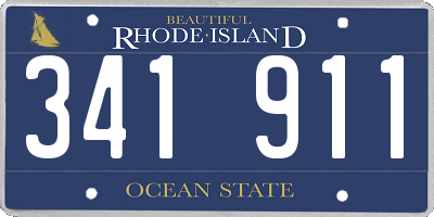 RI license plate 341911