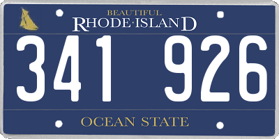 RI license plate 341926