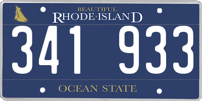 RI license plate 341933
