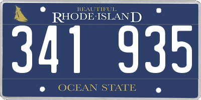 RI license plate 341935