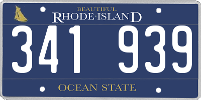 RI license plate 341939