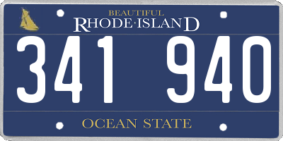 RI license plate 341940