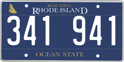 RI license plate 341941
