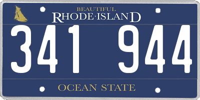 RI license plate 341944