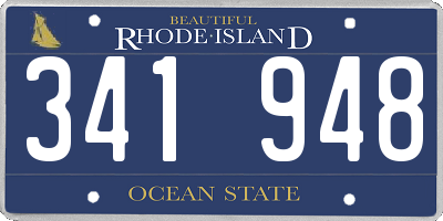 RI license plate 341948