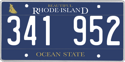 RI license plate 341952