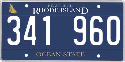 RI license plate 341960