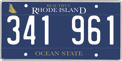 RI license plate 341961
