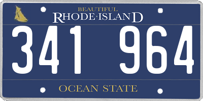 RI license plate 341964