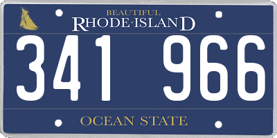 RI license plate 341966