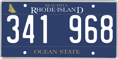 RI license plate 341968