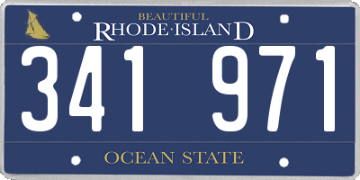 RI license plate 341971