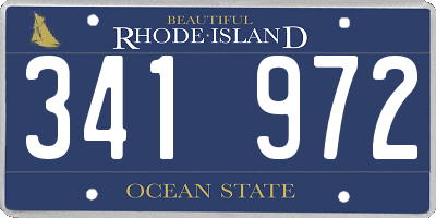 RI license plate 341972