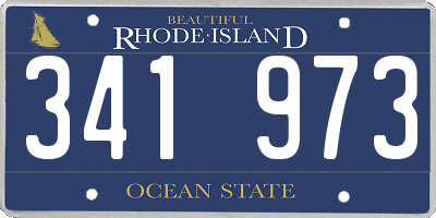 RI license plate 341973
