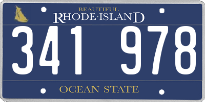 RI license plate 341978