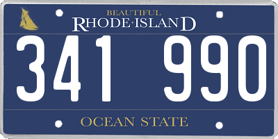 RI license plate 341990