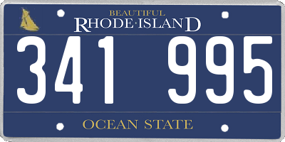 RI license plate 341995