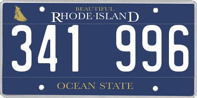 RI license plate 341996