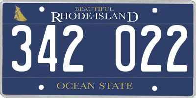 RI license plate 342022