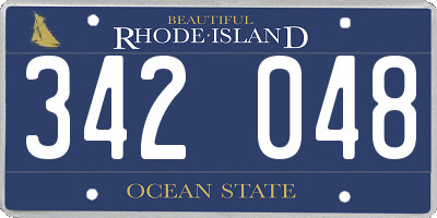 RI license plate 342048