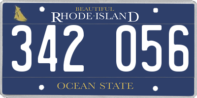 RI license plate 342056