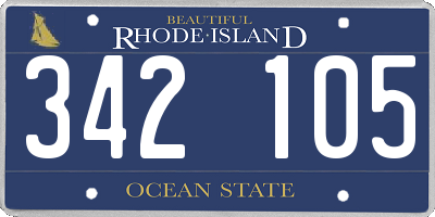 RI license plate 342105