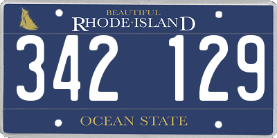 RI license plate 342129