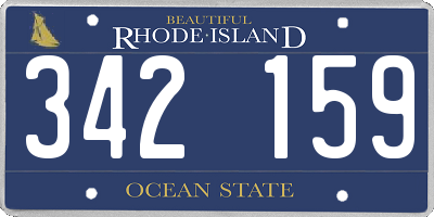 RI license plate 342159