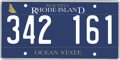 RI license plate 342161