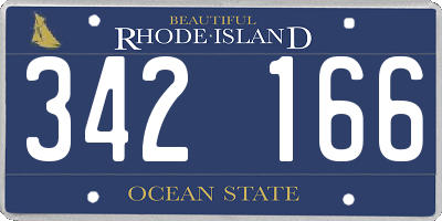 RI license plate 342166
