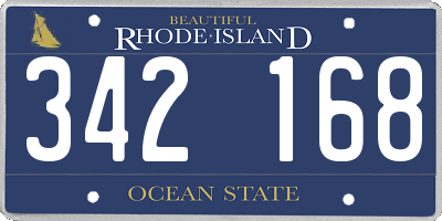 RI license plate 342168