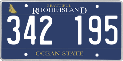 RI license plate 342195
