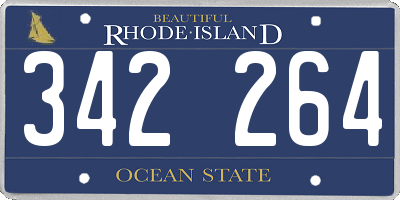 RI license plate 342264