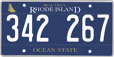 RI license plate 342267