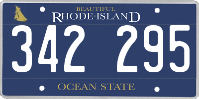 RI license plate 342295