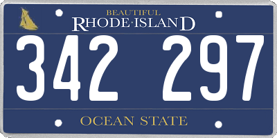 RI license plate 342297