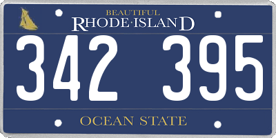 RI license plate 342395