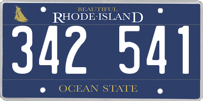 RI license plate 342541