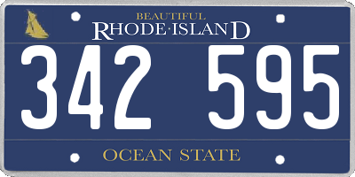 RI license plate 342595