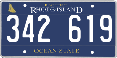 RI license plate 342619