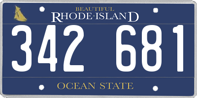 RI license plate 342681