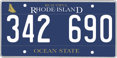 RI license plate 342690