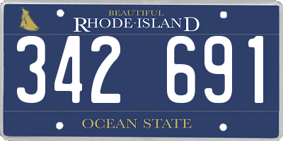RI license plate 342691