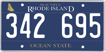 RI license plate 342695