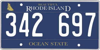 RI license plate 342697