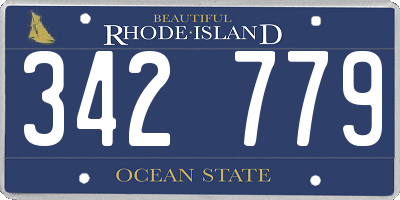 RI license plate 342779