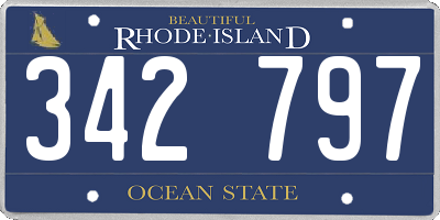 RI license plate 342797